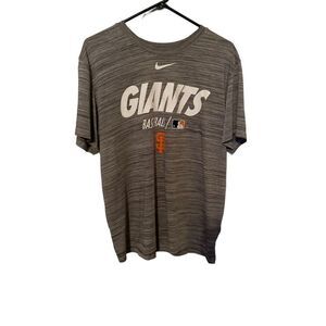 Nike Mens Gray San Francisco Giant MLB Authentic Short Sleeve T-Shirt Size Large